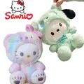 Original Rainbow HelloKittys Plushies Pochacco Cinnamonroll Kuromi Stuffed Plush Doll Cos Bear Cute