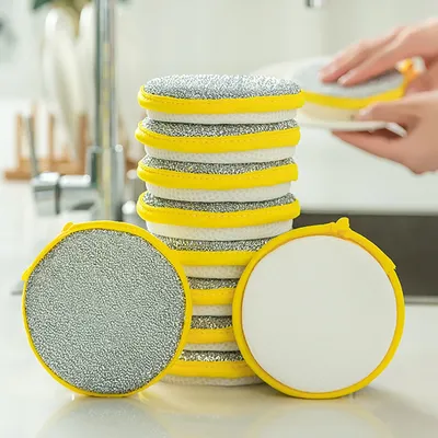 10Pcs Double Side Dishwashing Sponge Household Cleaning Tools Dish Brush Cleaning Supplies Pot and