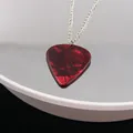 Eddie Munson Necklace Strange Horror Things Guitar Pick Pendant Necklace Heart Ruby Pendant Costume