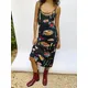 Women Cami Dress Summer Table Collection Print Sleeveless Backless Slip Dresses Midi Bodycon