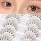 10 Pairs Natural Look Brown False Eyelashes Fashion Japanese Cosplay 3D Faux Mink Lashes Eyelash