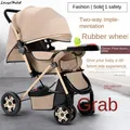 Bidirectional Baby Stroller Can Sit Lie Down Fold Lightweight Handcart High Landscape 0-3 Year Old