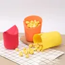 Silicone Popcorn Bucket Foldable DIY Microwave Popcorn Maker Fruit Tray Popcorn Box Kitchen