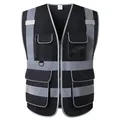 High Visibility Safety Vest with Pockets Reflective Vest Mesh Breathable Construction Vest ANSI/ISEA