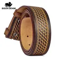 2024 Western Belts Without Buckle for Men without Buckle Two Layer Embossed Cowhide No Buckle Pin