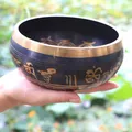 Metal Handmade Buddha Sound Bowl Tibetan Bronze Chime Bell Yoga Meditation Bowl