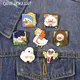 Cute Duck Enamel Pin Retro Art Oil Painting Brooch Cartoon Animals Metal Custom Badge Lapel Pin