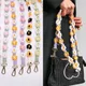Fashion Sweet Cotton Cell Phone Strap Colourful Braided Flower Shoulder Strap Handmade Weaving Bag