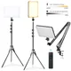 LED Video Light Dimmable Continuous Photography Lighting Kit with Tripod Stand for Photo Studio