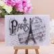 Alinacutle CLEAR STAMPS Paris Tower Background DIY Scrapbooking Card Album Paper Craft Rubber