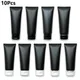 10Pcs 100ml Empty Matte Black Tubes With Flip Caps Refillable Face Cream Containers Frosted Plastic