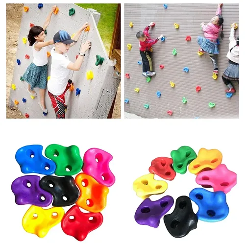 Toys For Children Kids Rock Climbing Wall Holds Games Children Wood Wall Climbing Stones Toys Child