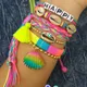 JAASA Women Bracelets Set Boho Gem Shell Coral Bead Chain Tassel Multilayer Bracelet Charm Lady