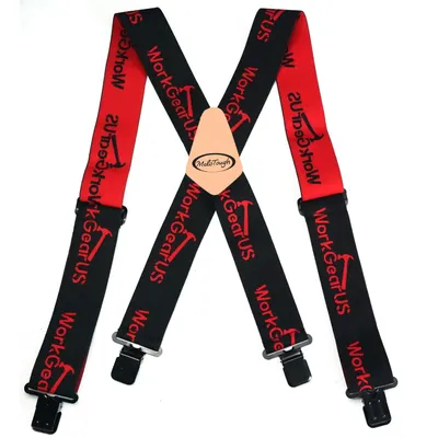 MELOTOUGH Men's Suspenders Fully Elastic 2 Inch Wide X Back Heavy Duty Work Suspenders Braces For Men Tool Belt Suspender