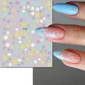 3d Nail Art Decals Candy Colors Petals Flowers Adhesive Sliders Nail Stickers Decoration For Nail