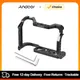 Andoer Camera Cage Aluminum Alloy Camera Video Cage with Dual Cold Shoe Mount Numerous Replacement