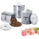 Coffee Sugar Tea Storage Box Set Crystal Crushed Diamond Kitchen Storage Container Handmade Crystal