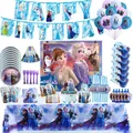 Disney Anna Elsa Birthday Party Decorations Kids Party Paper Cup Plate Gift Bag Baby Shower