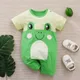 Summer Boys and Girls Cute Little Frog Cotton Comfortable Casual Short Sleeve Round Neck Baby