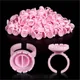 100PCS Eyelash Glue Fan Cup Rings Holder Container for Eyelash Extension Tattoo Pigment Cup Lash