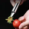 Strawberry Huller Metal Tomato Stalks Fruit Leaf Knife Stem Remover Gadget Strawberry Hullers