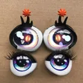 Big Rainbow Doll Eyes 1/3 Doll Real Eyelashes Shiny Doll Eye Balls Colorful Doll Alive Decors