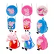 Peppa Pig Crossbody Bag Stereoscopic Doll Backpack Anime Knapsack Plush Coin Purse Toys George Round