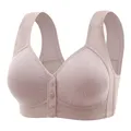 New Pregnant Women's Front Open Button Breastfeeding Bra Women's Large Steel Ring Free Soft and