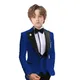 Smart Stylish Boy's Tuxedo Formal Outfit for Boys Handsome Paisley Suits 4-Piece For Kids Blazer