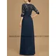 Long Navy Blue Chiffon Mother of the Bride Dresses 2023 Women's Dresses for Party 2022 Wedding Party