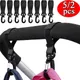 2/5pcs Multifunctional Baby Stroller Hooks Clip Plastic Car Carriage Pushchair Hanger Hanging Kids