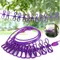 Portable Clothing Clothesline with 12 Clips Retractable Laundry Dryer Clothes Rope Drying Rack Cloth