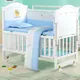 5pcs Set Baby Crib Bedding Set Bed Surround Bumpers Cotton Pad Pillow Suit Newborns Cartoon Bed