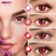 UYAAI 1Pair Natural Color Contact Lenses Red Series Red Eyes Pink Eyes Contact Lenses 2pcs Yearly