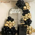 Gold Black Balloon Garland Arch Kit Confetti Latex Happy 30th 40th 50th Birthday Party Balloon