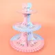 Gender Reveal Party Cupcake Stand Boy or Girl 3-Tier Disposable Dessert Display Rack for Kids