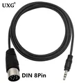 Din 8 Pin to 3.5mm Cable 8Pin Din Male Plug to 3.5mm Male Audio Adapter Cable for Musical instrument