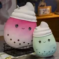 Cute Ice-cream Boba Tea Plush Stuffed Food Milk Tea Soft Doll Bubble Fruit Tea Cup Pillow Cushion