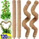 80/100/120cm Bendable Plant Stakes Plant Climbing Pole Coconut Fibre Moss Rod Indoor Plant Support