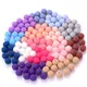 15mm 10Pcs/Lot Silicone Beads Baby Teething Beehive Round Food Grade Beads for DIY Threaded Silicone
