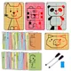 30 Pages Kids Lattice Symmetrical Drawing Toys Concentration Fine Motor Skill Write & Wipe Pen