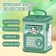 Cute ATM Machine with Fingerprint Password Safe Box with Handle ATM Music Coin Box Bank With