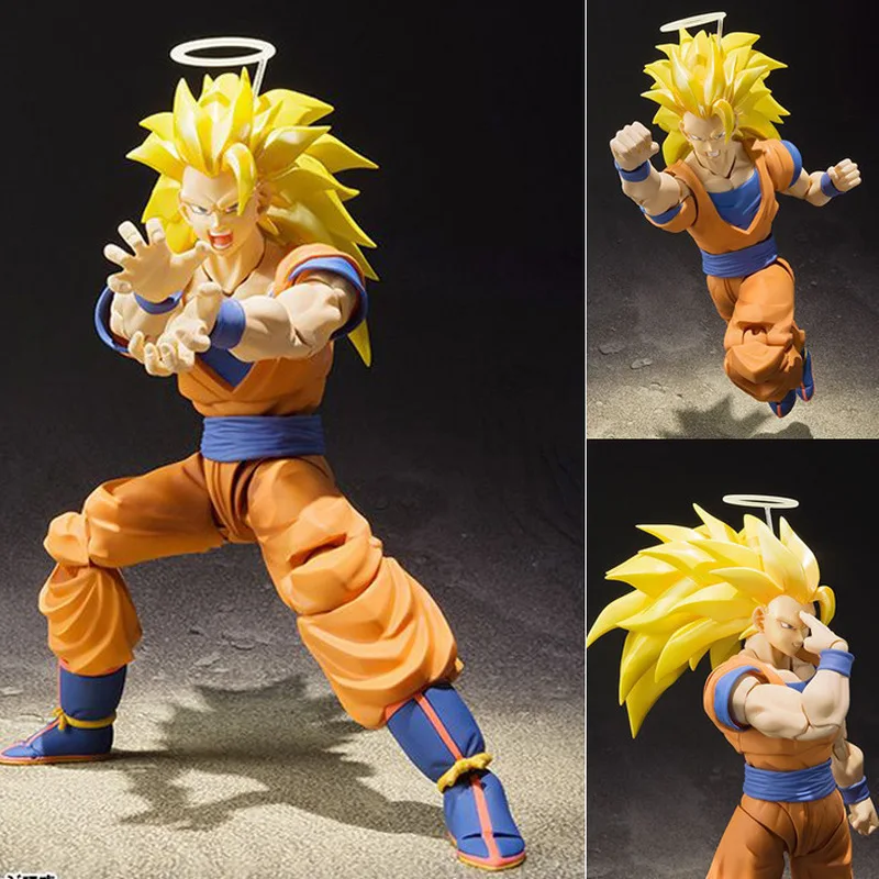 Dragon Ball Z Son Goku Action Figure Anime Super Saiyan 3 SHF Figurine Goku SSJ3 Sh Figuarts Collezione di giocattoli Modello mobile regalo