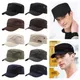 Vintage Army Hat Adjustable Classic Plain Cap Military Cadet Style Hat Breathable Sun Protection