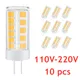 10pcs G4 Home Lighting Led Bulb 5W AC110V 220V 2835SMD 33led Silicone Lamp Warm white/White l 360