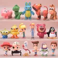 Disney Toy Story 4 Woody Buzz Lightyear 3-5cm Q 17pcs/set Version Action Figures Mini Dolls Kids