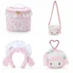Sanrio Hello Kitty Coin Crossbody Bag PU Cinnamoroll Handbags Holders Casual Kuromi Money Backpack
