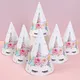 6pcs/lot Unicorn Party Paper Caps Unicorn Hats For Kids Happy Birthday Party Supplies Baby Shower