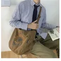 Borsa a tracolla Vintage da uomo e da donna borsa a tracolla di grande capacità borsa per studenti