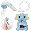 Baby Bath Toys Bath Shower with Shower Thermometer Electric Elephant Water Spray Water Toys for Kids